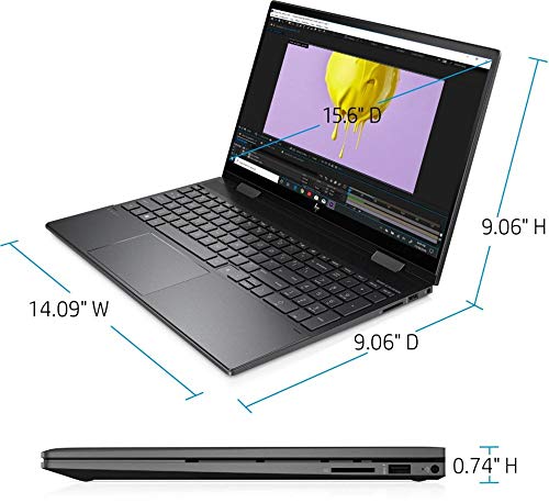 HP 2020 Envy X360 2-in-1 15.6" FHD IPS Touchscreen Premium Laptop PC | AMD 4th Gen Ryzen 5 Six-Core 4500U | 16GB RAM | 512GB PCIe SSD | Backlit Keyboard | Fingerprint Reader | WiFi 6 | Windows 10 - Thumbnail 4