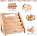 Toddler Bookshelf for Kids,Organize Your Little One's Reading Adventure with Our Natural Wood Kids Bookshelf - Perfect for Ages 1-5! (Wood)