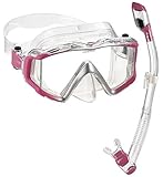 Cressi Panoramic Wide View Mask & Dry Snorkel Kit for Snorkeling, Scuba Diving | Pano 3 & Supernova Dry: designed in Italy