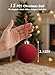 Brightown 15 Pcs Red Velvet Christmas Balls, 3.15 Inch Velvet Ornaments for Christmas Tree, Christma Tree Flocked Ornaments Balls for Family Holiday Wedding Party Xmas Hanging Decoration
