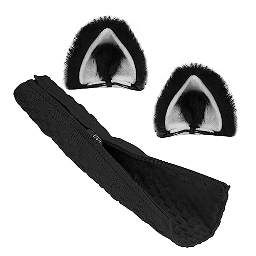 Geekria NOVA Knit Fabric Headband Cover and Cat Ears Attachment Set Compatible with Razer Kraken 7.1 v2, Sony MDR1ABT - Image 2