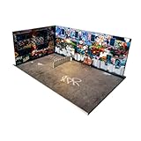 wisoolkic Mini Maßstab Diorama Layouts für Parkhäuser bieten einzigartigen Ausstellungsraum für Sammlerautos mit zusätzlichen szenischen Merkmalen. 1:64 Spielzeugauto Vitrine, Szenenmodell, Zubehör