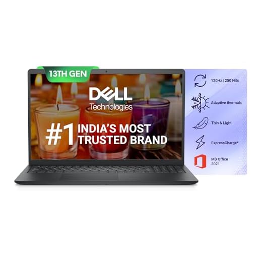 Dell Inspiron 3530 Thin & Light Laptop, 13th Gen Intel Core i3-1305U/8GB/512GB SSD/15.6" (39.62cm) 120Hz Refresh Rate on a FHD IPS Display/Windows 11 + MSO'21+McAfee 15 Month/Carbon Black/1.62kg