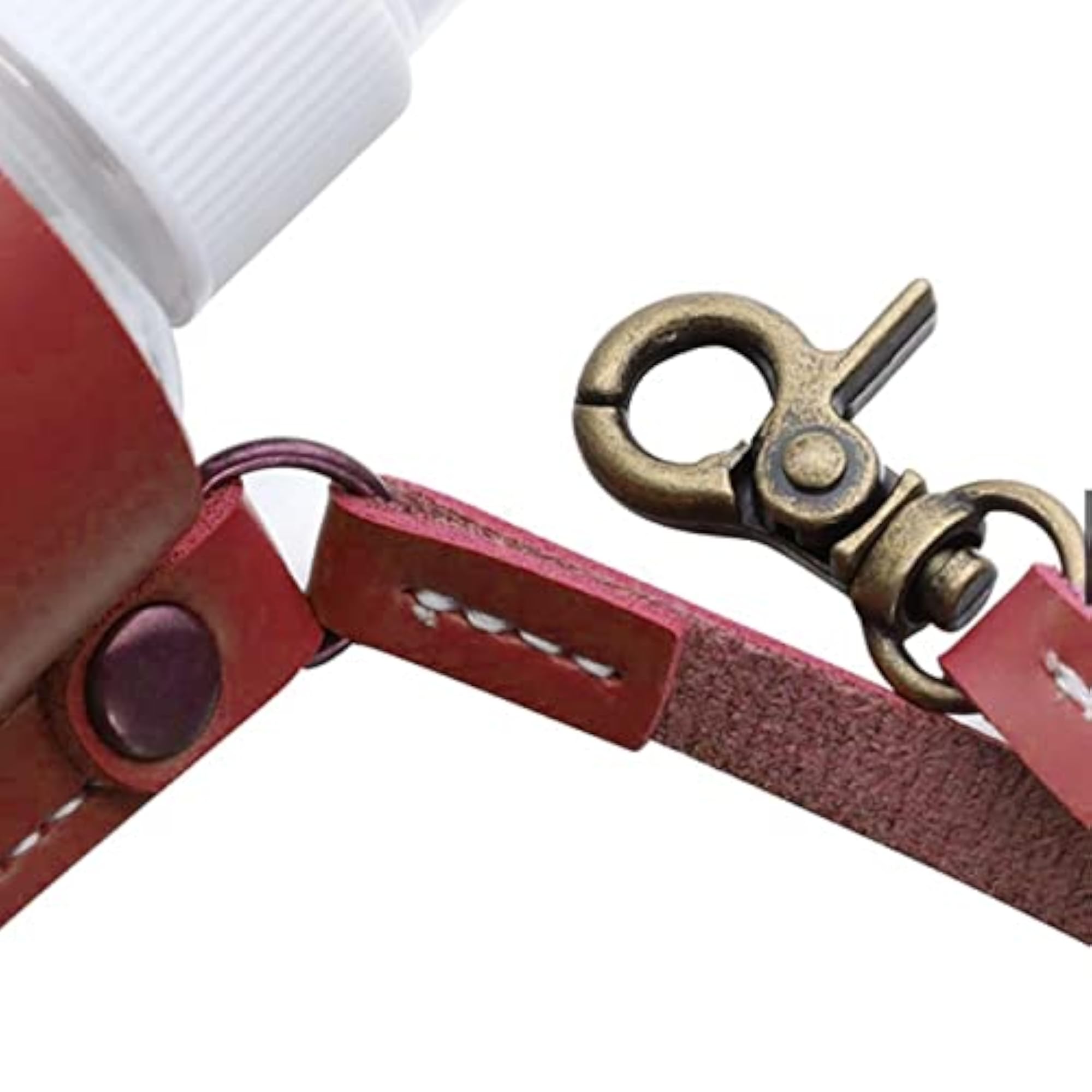 Empty Bottle with Leather Sleeve Holder for Lotion