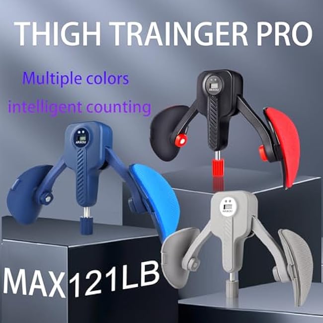 Kegel Trainer Leg Exerciser 0-110 lbs Adjustable Resistance, Kegel Exercise with Leg Straps, Women Men Pelvic Floor Exerciser Hip Trainer