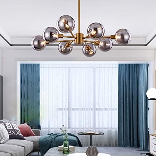 スモークグレー ガラスシャンデリア シーリングライト 【公式通販】