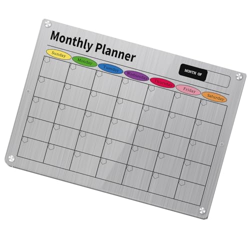 Calendrier hebdomadaire magnétique en acrylique pour toute la famille