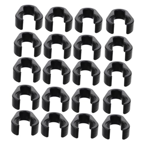 BCOATH 50Pcs Mic Pole Clamp Plastic Cord Clips for Easy Microphone Cable Management Lightweight and Portable Design for Home and Studio Use