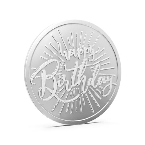 Image of Aspect Bullion Happy Birthday Silver Coin 999 Purity - 5 Gram | 10 Gram | 20 Gram | 50 Gram | 100 Gram | Pure Silver Coin for Gifting & Investment