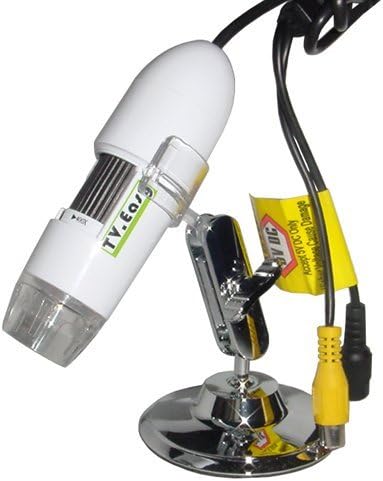 Toptekits 25x - 400x 2.0m Pixel Digital Microscope with LED Light and RCA Video Output for TV/Television