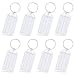 Uniclife 20 Pack Tough Plastic Key Tags with Split Ring Label Window, White