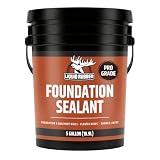 Liquid Rubber Basement and Foundation Repair Sealant - Waterproof Concrete Sealer & Crack Filler - Flexible Coating for Indoor & Outdoor Use - Waterproofing Paint - Black, 5 Gallon