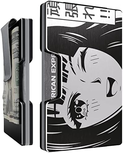 Freja Svendsen - Manga - Ultra-Thin Laser-Engraved Aluminum Wallet For Men: Slim Money Clip, Versatile Card Holder Enhanced with Advanced RFID Blocking Technology. Compact and Minimalist Wallets