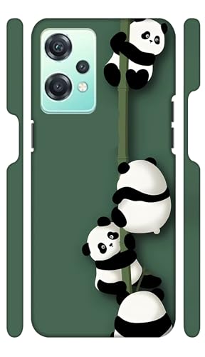 Image of Polycarbonate Cute Panda Green Designer Printed Hard Back Cover for Oneplus Nord CE 2 Lite 5G Attractive and Uniquely Crafted Smartphone Case