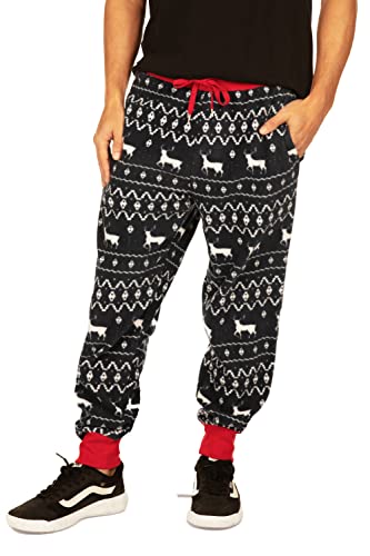 Pantalon de jogging de Noël pour homme Tipsy Elves - Bas de survêtement d'hiver classique
