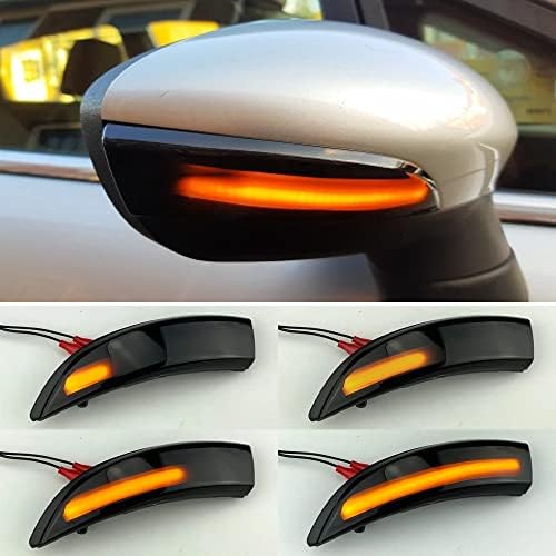 Pulchra 1 Pair Dynamic Turn Signal Light Rearview Mirror Turn Signal Light LED Turn Singal Light For Ford Fiesta MK7 B-Max Replacement