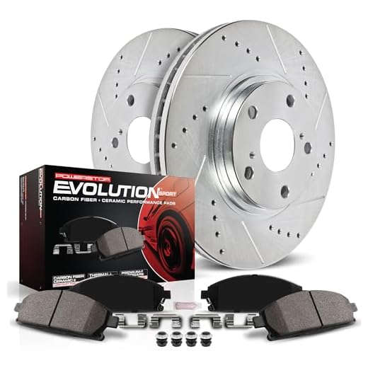 Power Stop K6258 Front Z23 Carbon-Fiber Ceramic Brake Pads and Drilled Slotted Rotors Brake Kit For 2012 2013 2014 2015 2016 2017 2018 2019 Chevy Silverado 2500 HD 3500 HD | GMC Sierra 2500 HD 3500 HD