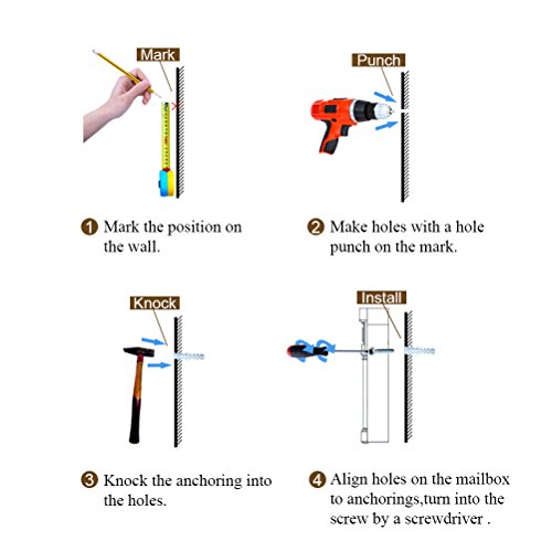 Locking Mailboxes Wall Mounted Vertical – Jssmst Key Lock Drop Mail Box Medium Capacity Galvanized Steel Cover Rust-Proof Metal Post Box, 12.6 X 8.5 X 3.4 Inch, Black, Sm-0601L #TOP6