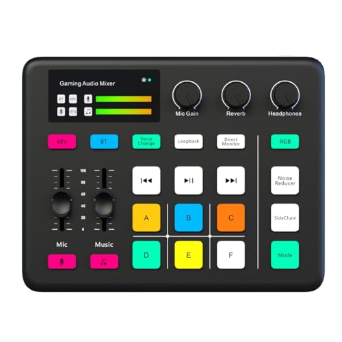 Mixer audio G1 pour stream gaming en direct et enregistrement de podcast à la maison