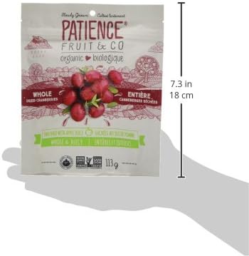 Patience Fruit & Co. Organic Whole and Juicy Dried Cranberries Sweetened with Apple Juice, 113g — view 3