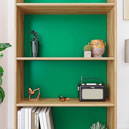 Image of Wallpaper Self Adhesive Dark Green Matte Self Adhesive Waterproof Sticker for Living Room, Bedroom Office,Almirah, Floor, Tabletop, Wall, Fridge (12X178Inch)