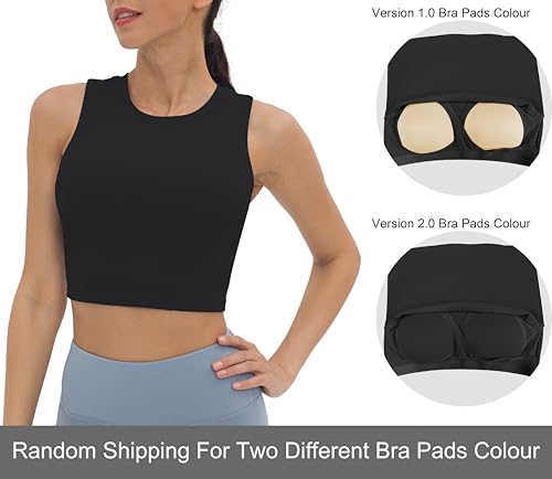 V VOCNI Nursing Tank Tops for Breastfeeding Crew Neck Sleeveless Maternity Tank Tops Sports Bras Workout Pregnancy Crop Tops3