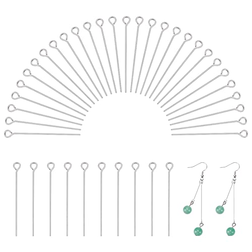 PandaHall Lot de 100 Clous Tête Ronde en Acier Inoxydable 30x0,6mm