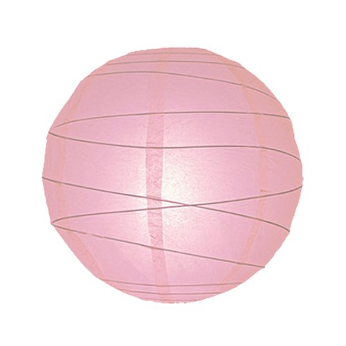 Lighting Web - Pantalla para lámpara de techo (papel, 30,5 cm), diseño de esfera irregular, color rosa