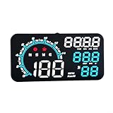 Tachimetro GPS per auto HUD Head Up Display per MPH con velocità eccessiva, orologio, data, direzione di marcia, conteggio del segnale satellitare, altitudine e test di accelerazione di 100 km