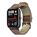 kdjsic Reloj de Cuero Genuino Vintage, Correa de muñeca, reemplazo de Pulsera antirrayas para el Kit de Reloj Inteligente Amazfit GTS
