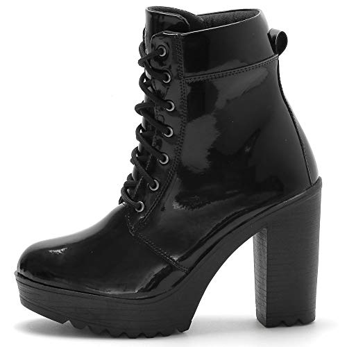 Bota Coturno DM DAMANDO Tratorado Feminino Salto Alto Tamanho:34;Cor:Preto;Genero:Feminino