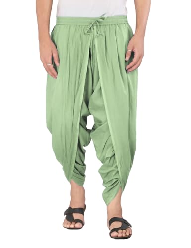 Image of Urali Men's Solid 100% Cotton Dhoti Pants - D100A