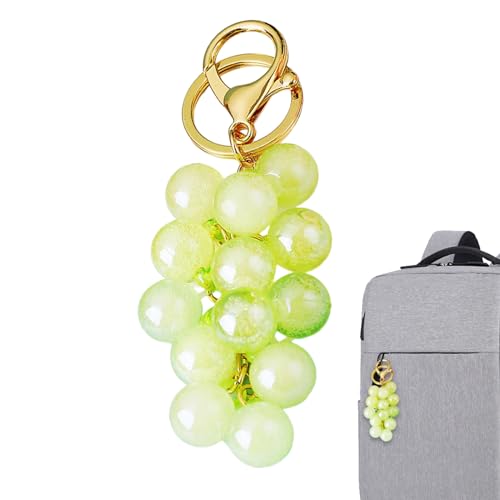 Colgante para llaveros de bolso - Colgante en forma de uva 3D, lindo llavero uva - para hombres, aficionados, adolescentes, mujeres, hogar, diario, viajes, vacaciones, fiesta de cumpleaños, verde, Se