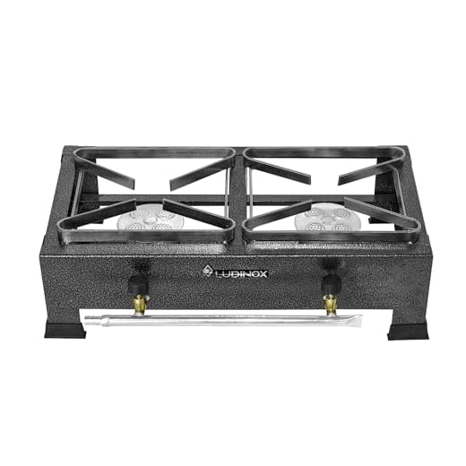 Fogão industrial 2 Bocas 20x20 Alta Pressão a Gás c/Grelha