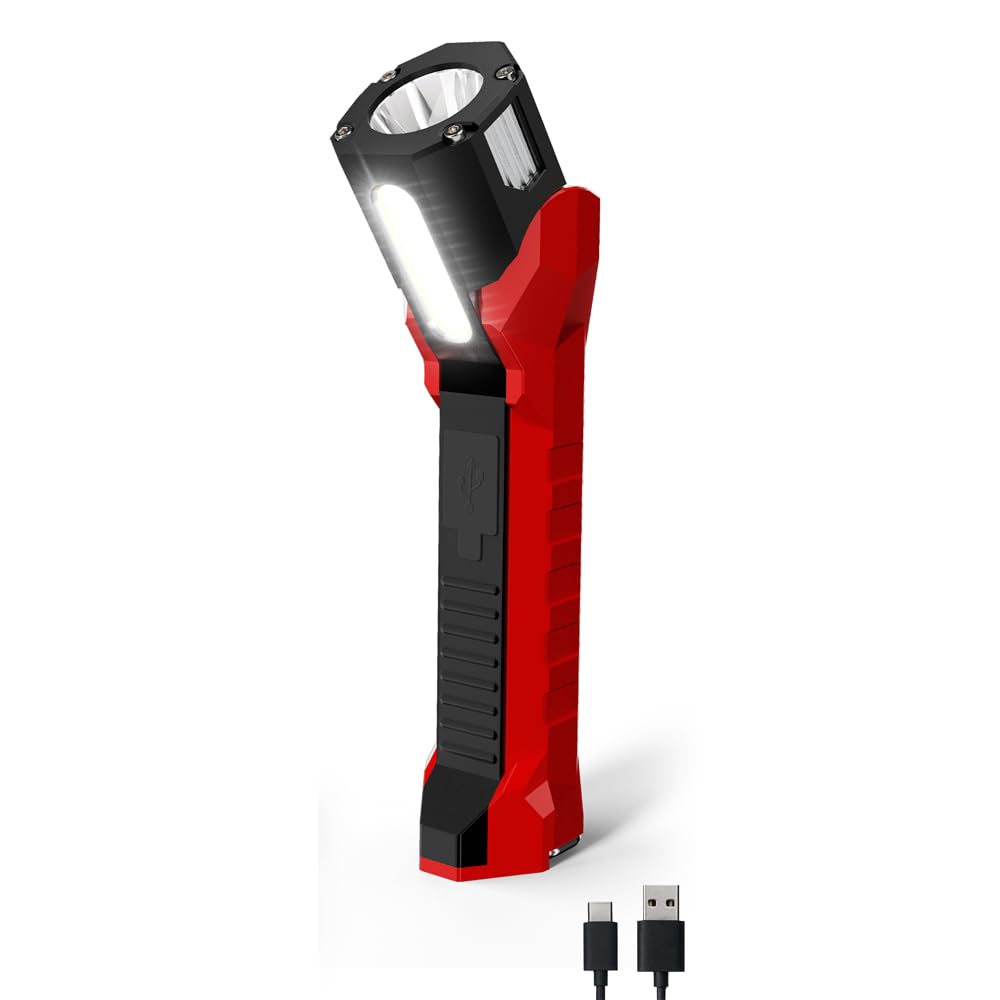 604200 rechargeable led flashlight worklight Anhay Work Light, 1200 Lumens Work Lights with 160° Swivel Head, Magnetic Base & Hooks, 6 Lighting Modes Magnetic Work Light for Car Repairs, Emergencies SLEEFS Smile Football Facemask Category_Default Category/Featured/Featured Batteries Kleins 56403 Rechargeable Personal Size:Y/S