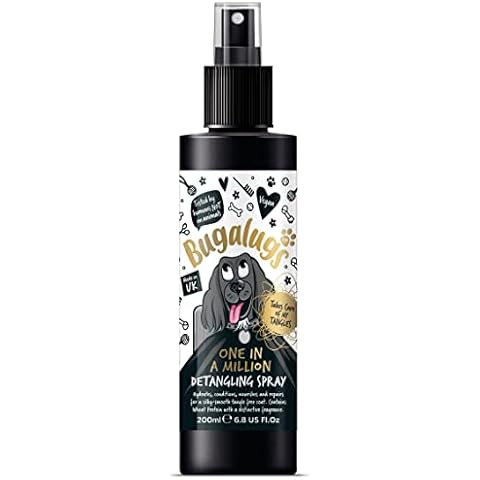 Bugalugs One in a Million Dog Detangler Spray - Hair Conditioner for Dogs with baby powder dog perfume - Professional groom detangling spray- Pro Leave in dog grooming Spray for Your Pooch Cover