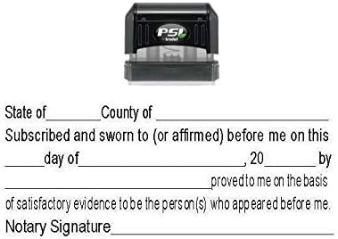 Notary Jurat 2773 Black Rectangular Rubber Stamp 1" x 2.5" Business Stamp