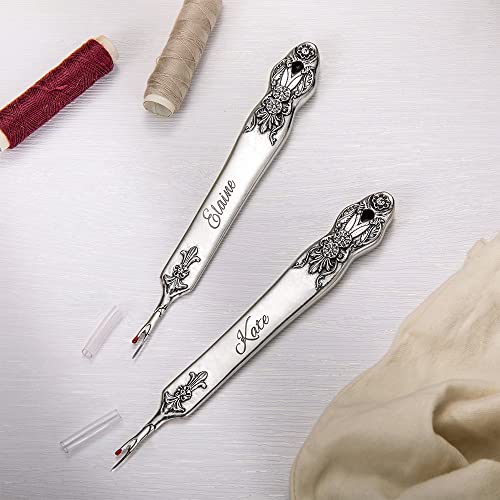 Custom Name Seam Ripper Alloy Engraved Stitch Thread Unpicker Cutter Clothes Tag Remover Seam Rippers Tools for Sewing Crafting Thread Removing - Thumbnail 5