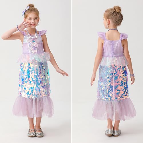 Disfraz de sirena para niñas con accesorios miniatura 3