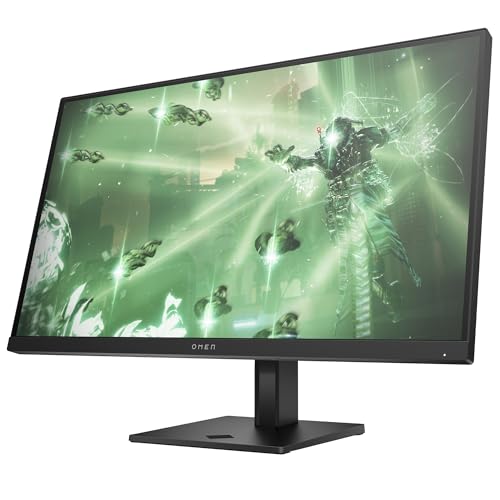 HP Omen 27q Gaming Monitor - 27 Zoll Bildschirm, QHD Display, 165Hz, AMD FreeSync Premium, 1 ms Reaktionszeit, 2X HDMI 2.0, Display Port 1.4, Audioausgang, schwarz