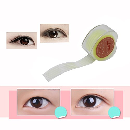 Dedila Pro 600 Pcs By A Box Makeup Breathable Eyelid Tape Big Eye Decoration Invisible Fold Eyelid Shadow Sticker Double Eyelid Tape Tool(With Fork Rods)(Slim) #TOP2