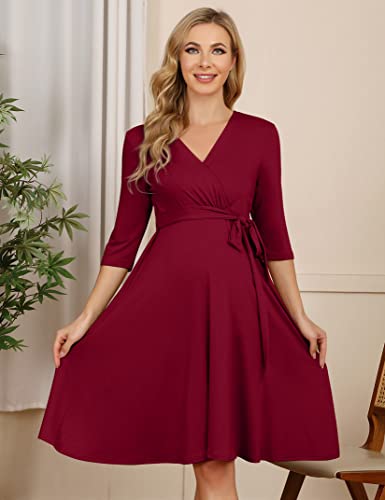 Variante de KOJOOIN premama vestido Rojo (Manga 3/4) M