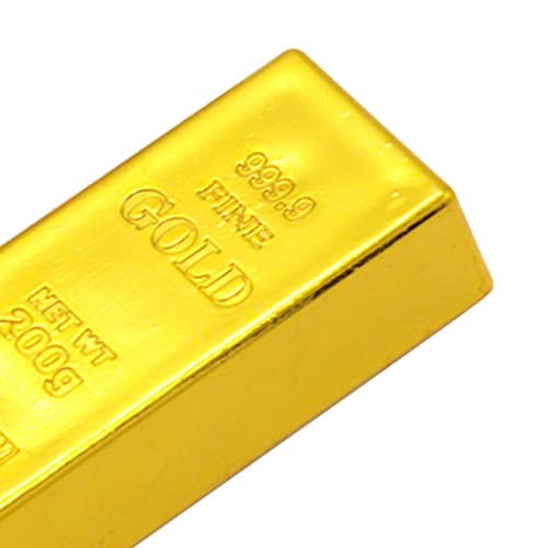 Image of Club Bollywood 1x Fake Gold Bullion Bar Paperweight Door Stop for Childen Kids Toy Gift | Gold | Coins & Paper Money