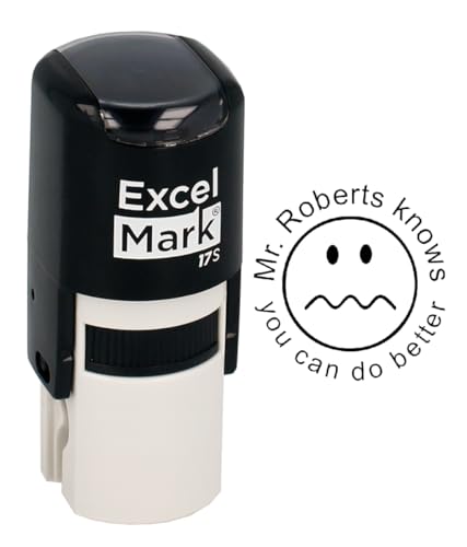 ExcelMark You CAN DO Better - Custom Round Self-Inking Teacher Stamp