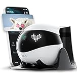 Enabot EBO Air 2 FamilyBot – Pet Camera Robot 2K, AI Animal Tracking, 137° Wide Angle, Auto-Recharge, Local Storage – For Cats and Dogs(White)