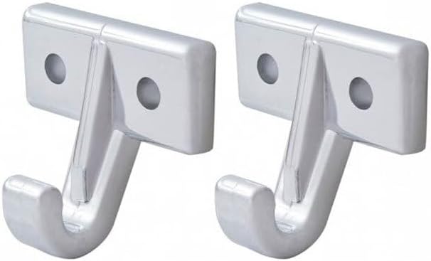 Technical Precision Replacement for Kenworth W900B AEROCAB Year 2003 Chrome Sun Visor Hooks K100C K100 K00E T2000 T600 T600B T800 W900 - Pair