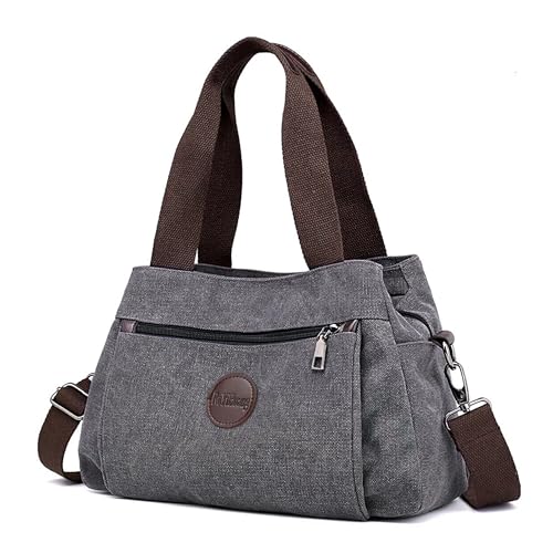 DIRRONA Canvas Tasche Damen – Vintage Handtasche Damen, Große...