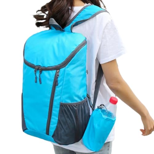 Mochila Senderismo Impermeable 20L Ligero Plegable Senderismo | Equipo Deportivo Para Aventura Al Aire Libre Senderismo Pesca Rancho, Lac azul, Se référer au descriptif
