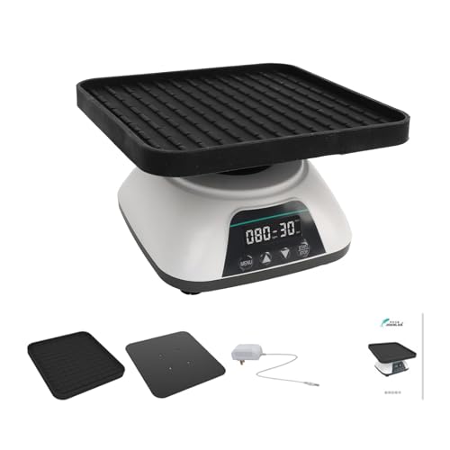 HHCCTEO Digital Adjustable 3D Tray Mixer, Rotator Shaker, Wide Application Digital Orbital Shaker with Timing 1min-8h 10-80RPM