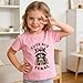 Chipeler Toddler Cute But Feral Raccoon T-Shirts Kids Funny Cute Cotton Crew Neck Short Sleeve Shirts Girls Summer All Year Round Gift Tops Pink 4T